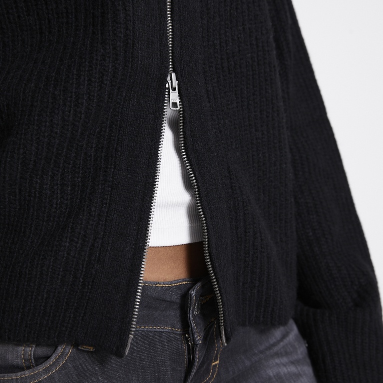 Zip knit cardigan "Zip Cardigan"